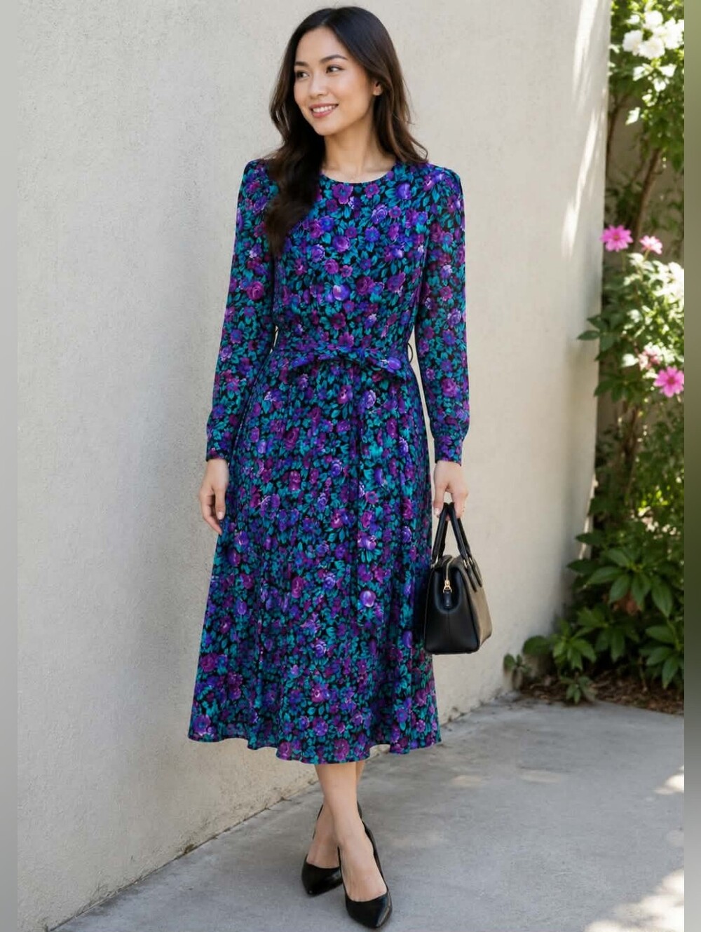VTG: E.D Michaels Floral Dress